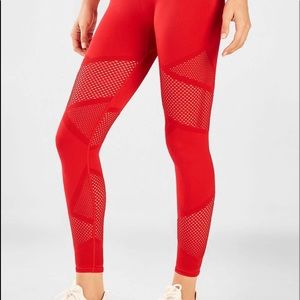 Fabletics Seamless High-Waisted Mesh 7/8 Leggings